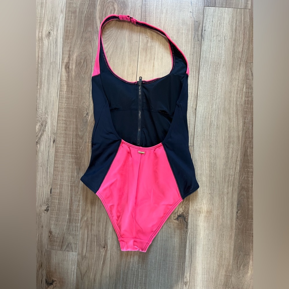 PINK Victoria’s Secret Coral Scuba Halter One-Piece Swimsuit - Picture 4 of 7